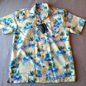 Uzzi Men's Hawaiian button down
